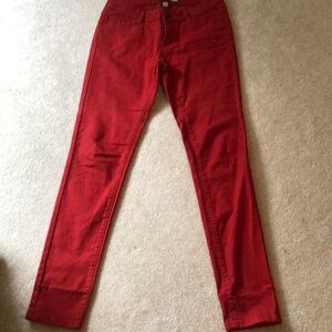 Rusty red skinny jeans